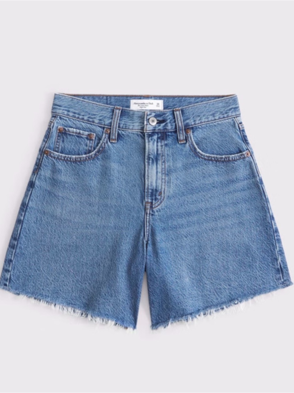 Abercrombie & Fitch Light Blue High-Rise Denim Cutoff Shorts